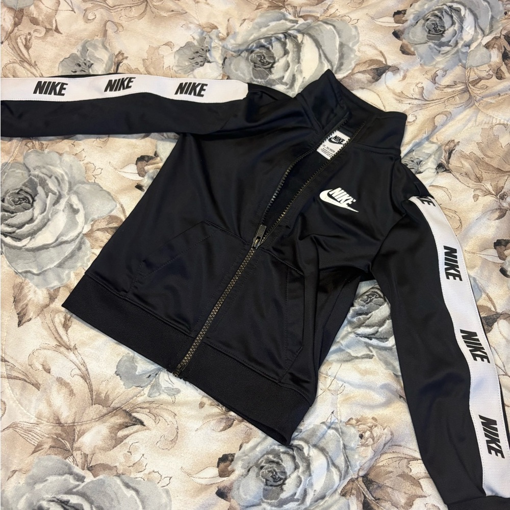 Nike Kids Black and White Track Jacket